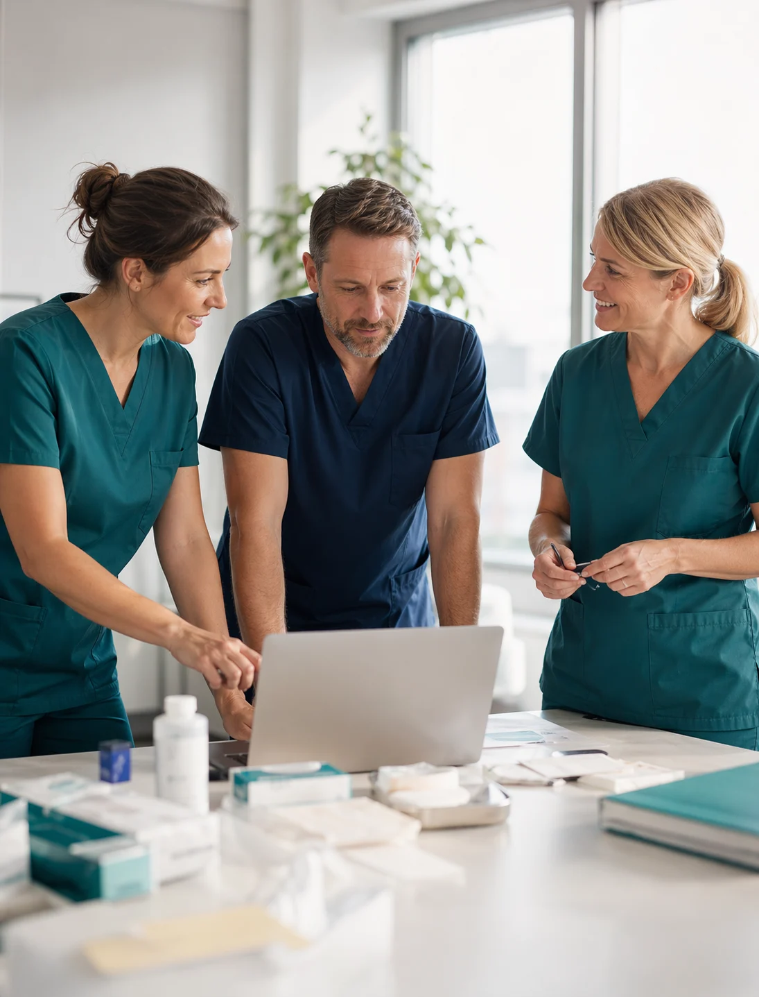 WundCare Team in einer Besprechung